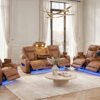 DUBAI 3PC Brown Power Reclining Set